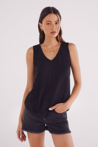 Camiseta sin Mangas con Detalle Crochet