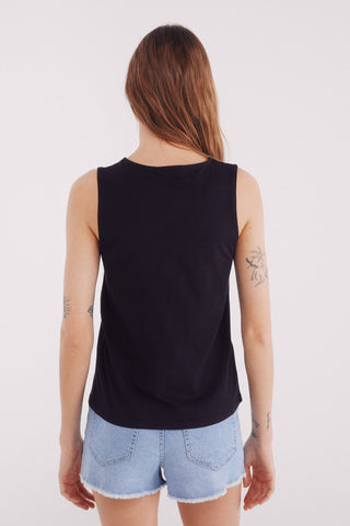 Camiseta sin Mangas con Detalle de Tachuelas