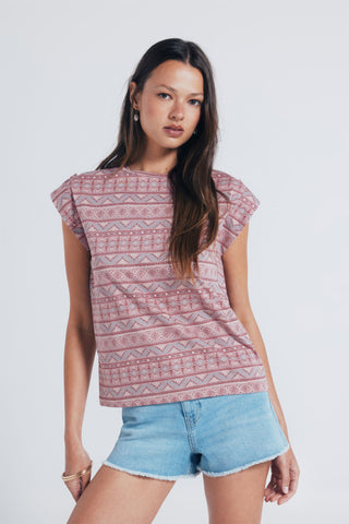 Camiseta Manga Corta con Estampado