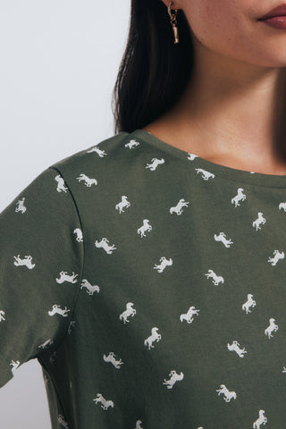 Camiseta Manga Corta con Gráfico