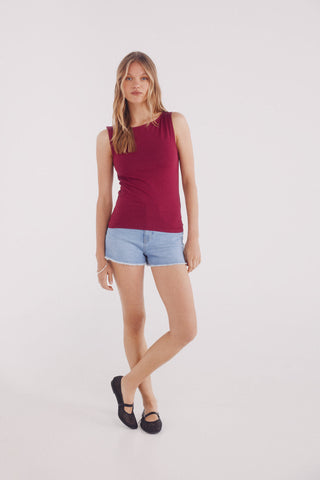 Camiseta Ajustada Cuello Redondo