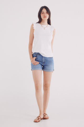 Camiseta con Volantes de Crochet