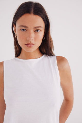 Camiseta sin Mangas con Detalle Encaje
