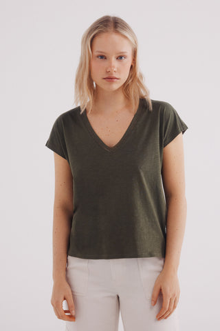 Camiseta Manga Corta con Crochet