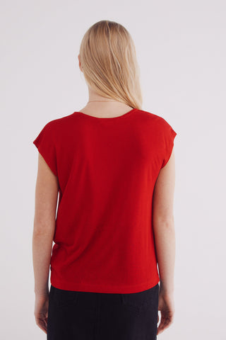 Camiseta Manga Corta Efecto Lino