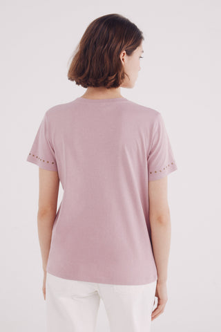 Camiseta Manga Corta con Tachas