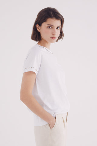 Camiseta Manga Corta con Tachas