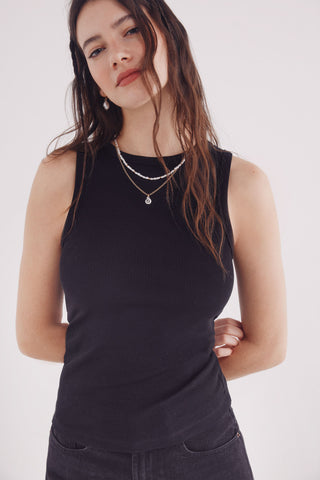 Camiseta de Tirantes Tejido Canalé