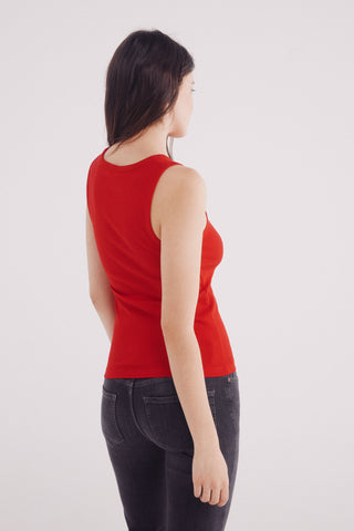 Camiseta de Tirantes Tejido Canalé