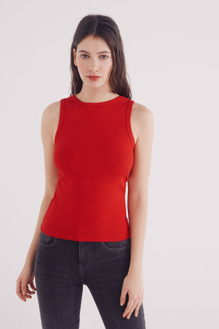 Camiseta de Tirantes Tejido Canalé