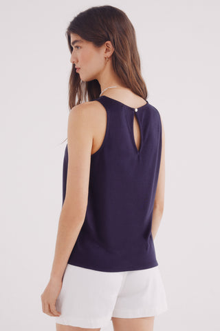 Camiseta sin Mangas Cuello Redondo