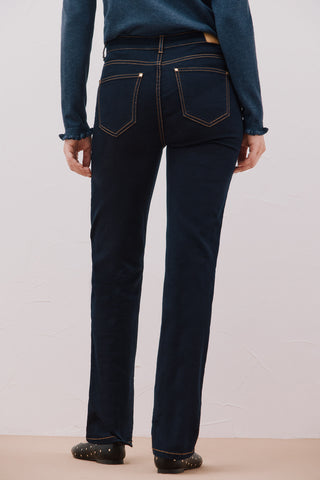 Jeans Recto Talle Alto con Bolsillos