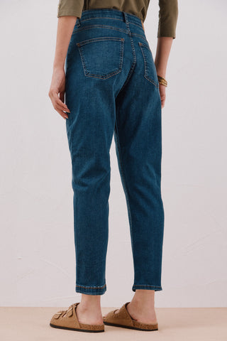 Jeans Mom Talle Medio con Bolsillos