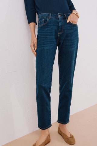 Jeans Mom Talle Medio con Bolsillos
