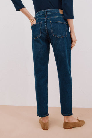 Jeans Mom Talle Medio con Bolsillos