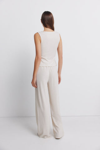 Pantalón Talle Alto con Cintura Elástica