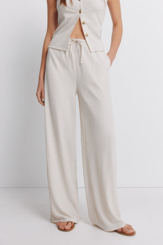 Pantalón Talle Alto con Cintura Elástica