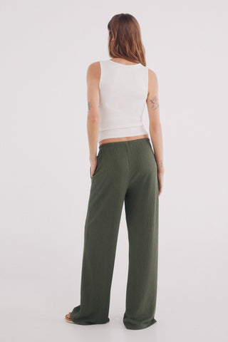 Wide-leg Pants with Elastic Waist