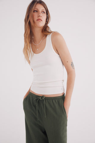 Wide-leg Pants with Elastic Waist