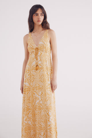 Vestido Midi de Tirantes con Estampado