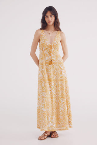 Vestido Midi de Tirantes con Estampado