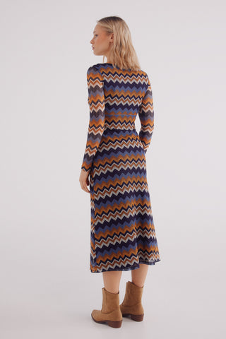 Vestido Manga Larga de Crochet