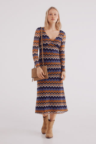 Vestido Manga Larga de Crochet