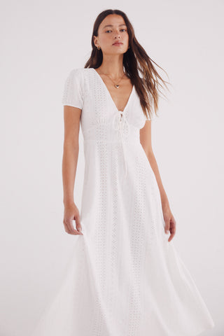 Vestido Midi con Manga Capa