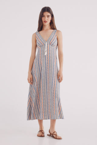 Vestido Midi de Tirantes con Estampado