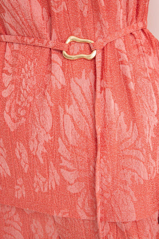 Blusa Tejido Jacquard con Hebilla.