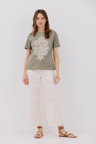 Camiseta Manga Corta con Estampado