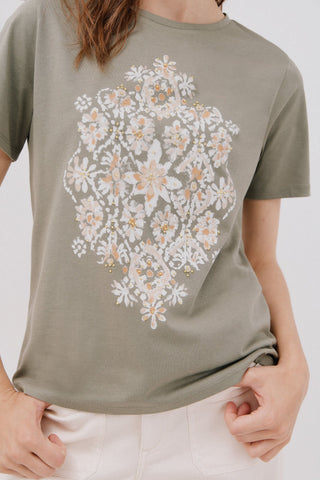 Camiseta Manga Corta con Estampado