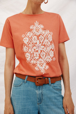 Camiseta Manga Corta con Estampado