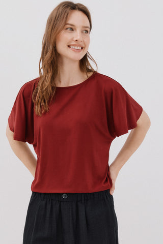 Camiseta Básica Manga con Volante
