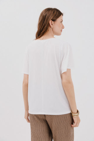 Camiseta Básica Manga con Volante