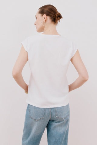 Camiseta Manga Corta con Estampado Palmeras