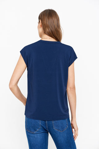 Blusa sin Mangas Cuello Mao