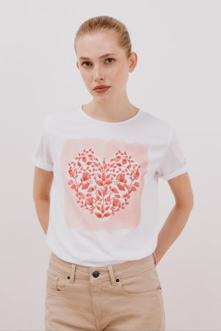 Camiseta Manga Corta con Gráfico Delantero