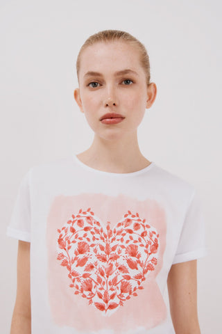 Camiseta Manga Corta con Gráfico Delantero