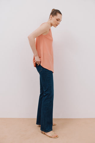 Blusa sin Mangas con Detalle Plisado