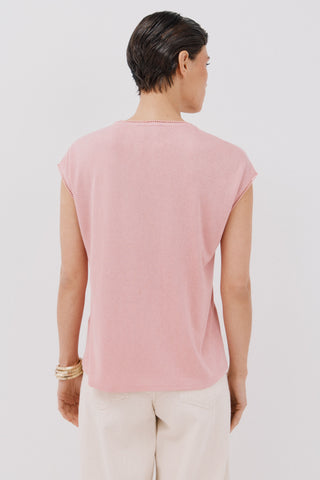 Camiseta Manga Corta Efecto Lino