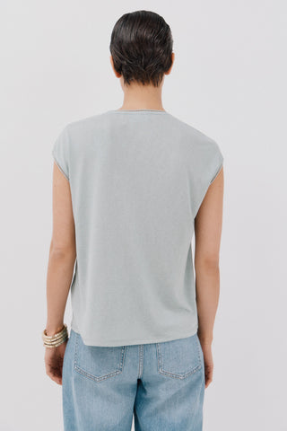 Camiseta Manga Corta Efecto Lino