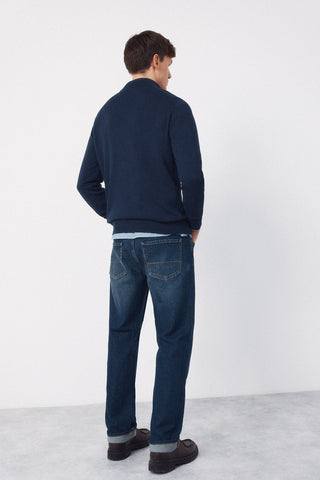 Sudadera Cuello Alto con Cremallera de Algodón