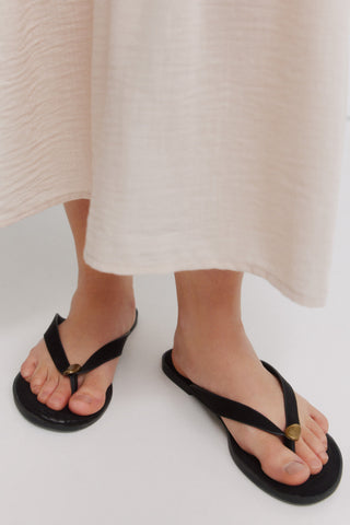 Gold Detail Thong Sandals.