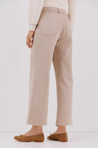 Jeans Wide Leg Talle Alto con Bolsillos Delanteros