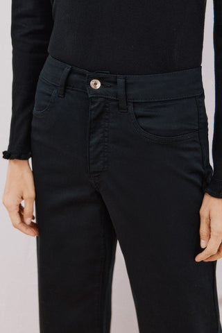 Jeans Wide Leg Talle Alto con Bolsillos