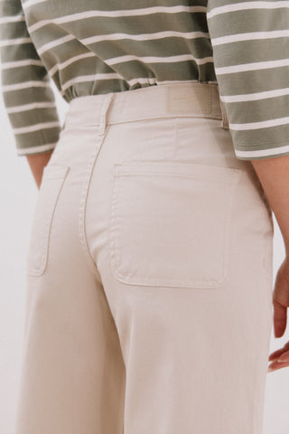 Jeans Wide Leg Talle Alto con Bolsillos
