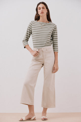 Jeans Wide Leg Talle Alto con Bolsillos