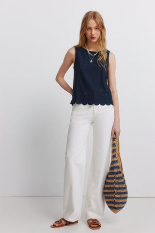 Swiss Sleeveless T-Shirt.