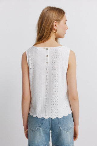 Swiss Sleeveless T-Shirt.